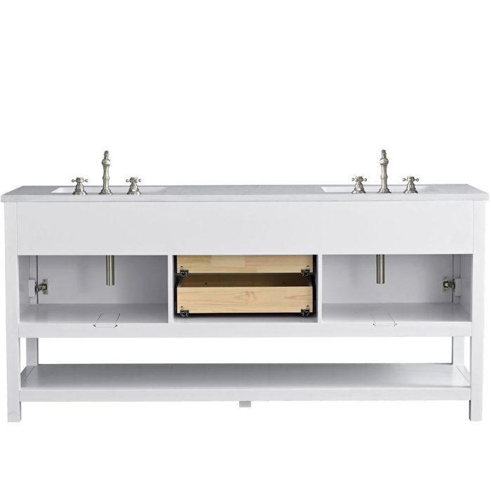 Mercury Row® Vicini 72" Double Bathroom Vanity & Reviews | Wayfair